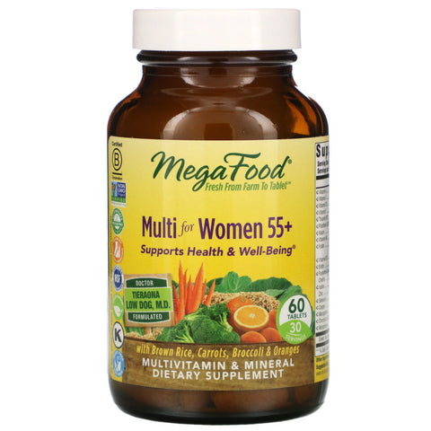 MegaFood, Multi for Women 55+, 60 Tablets