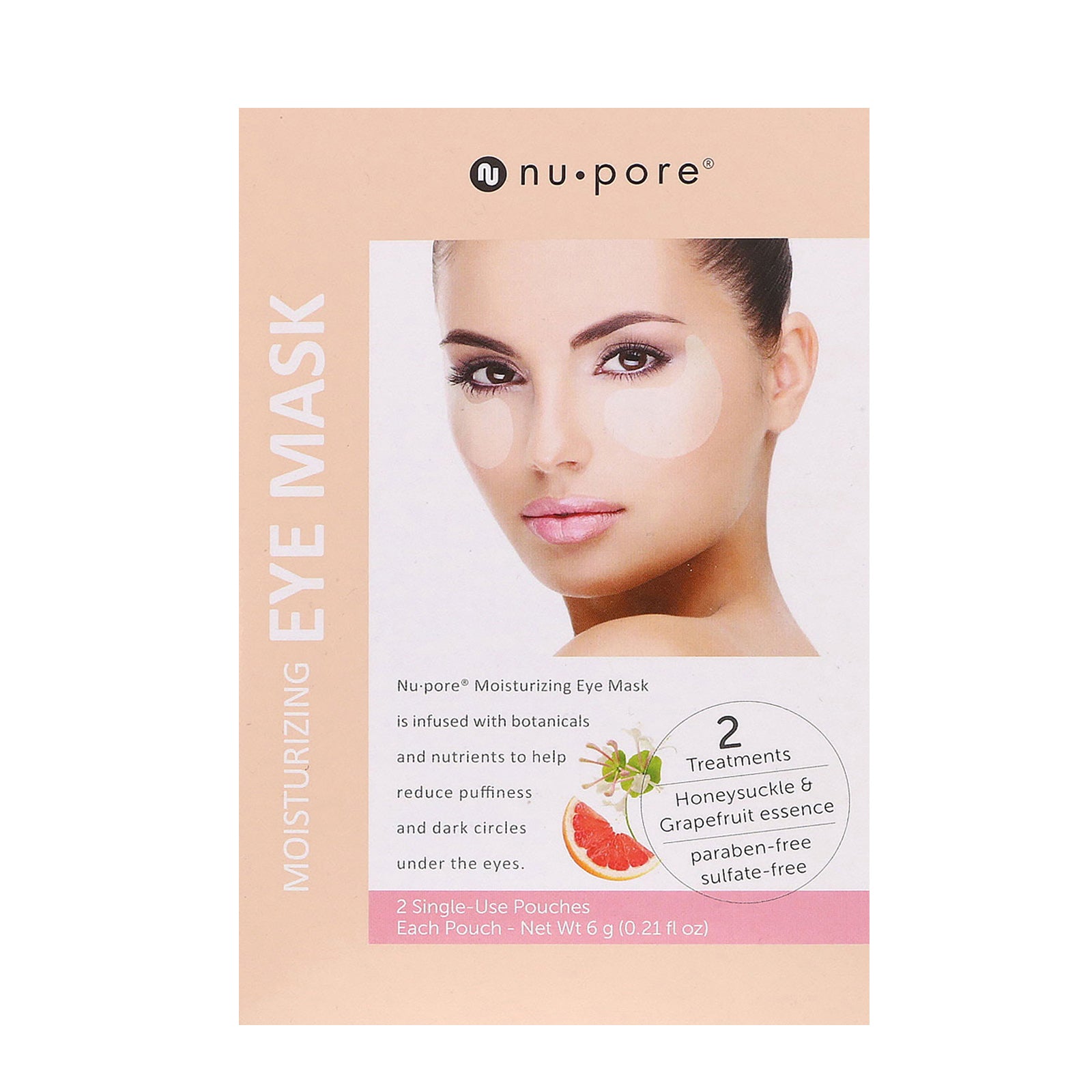 Nu-Pore, Moisturizing Eye Mask, 2 Single-Use Pouches, 6 g (0.21 fl oz) Each