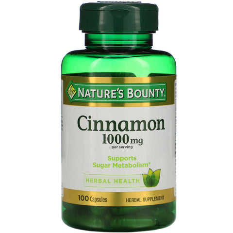 Nature's Bounty, Cinnamon, 1,000 mg, 100 Capsules