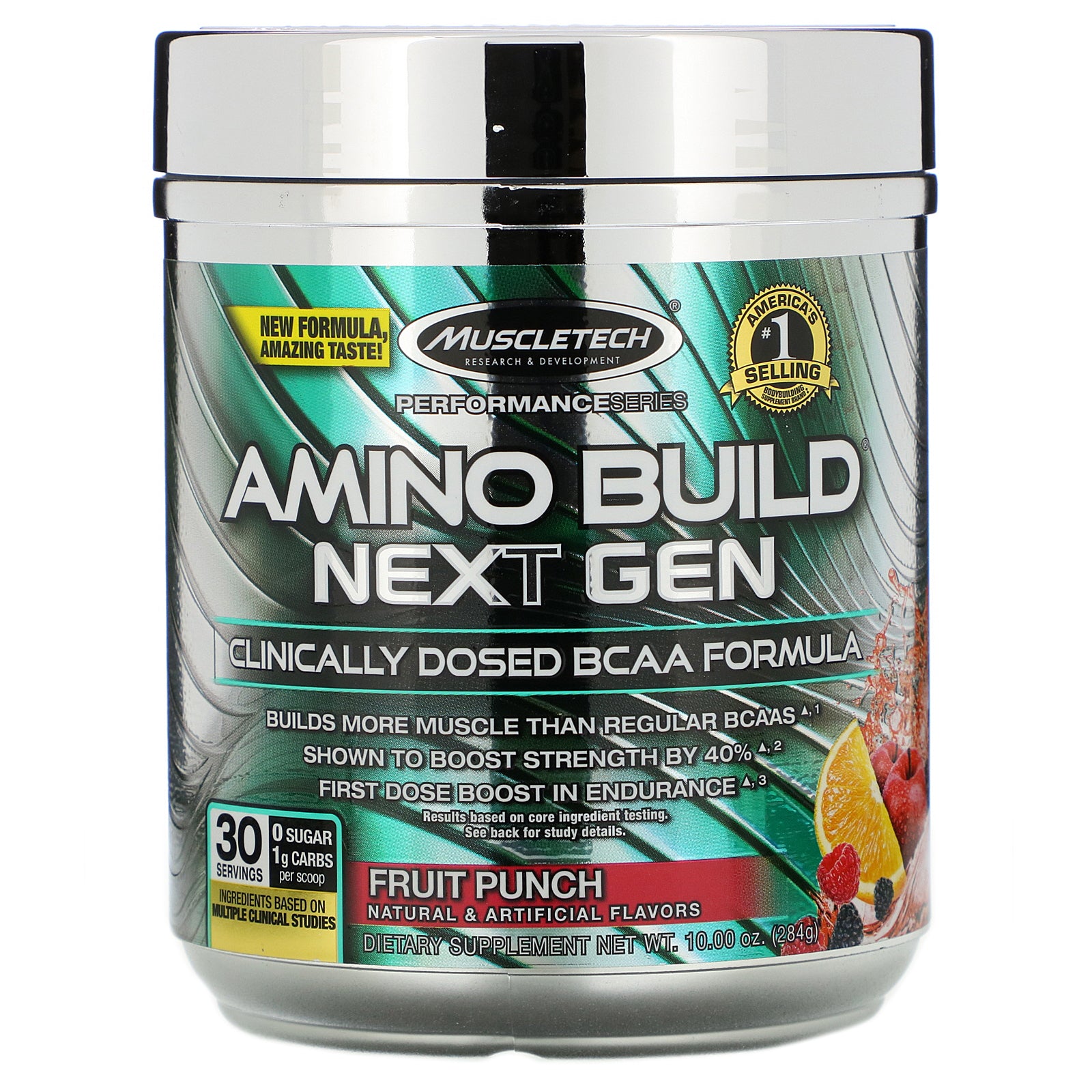 Muscletech, Amino Build Next Gen, Fruit Punch, 10.00 oz (284 g)
