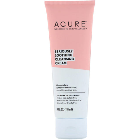 Acure, Seriously Soothing Cleansing Cream, 4 fl oz (118 ml)