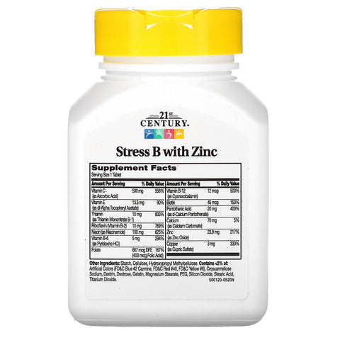 21st Century, Stress B con zinc, 66 comprimidos