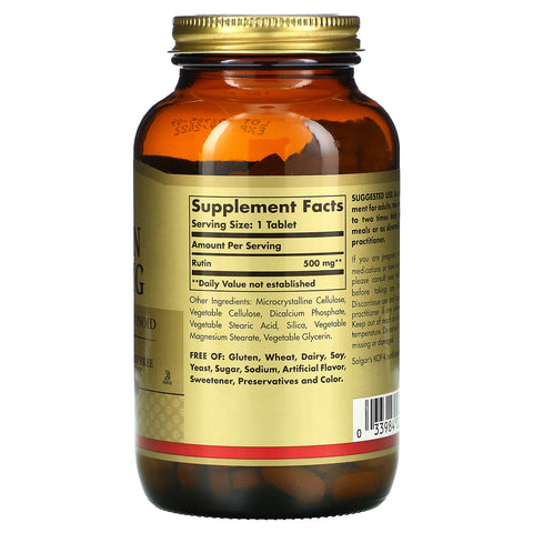 Solgar, Rutina, 500 mg, 250 comprimidos