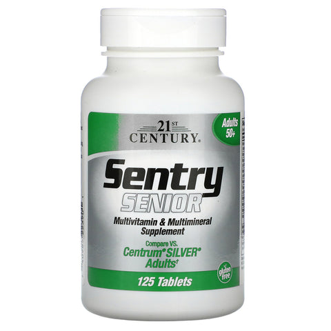 21st Century, Sentry Senior, Multivitamin & Multimineral Supplement, Adults 50+, 125 Tablets