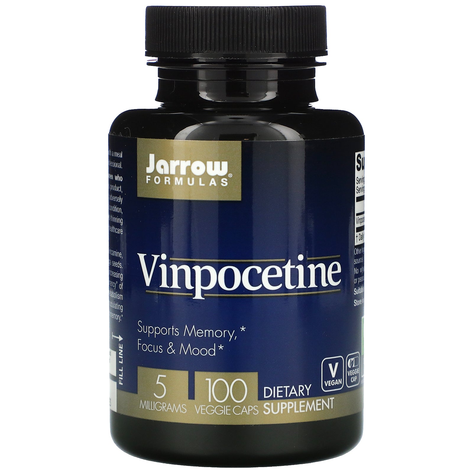Jarrow Formulas, Vinpocetine, 5 mg, 100 Veggie Caps