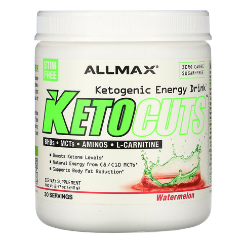 ALLMAX Nutrition, KetoCuts, Ketogenic Energy Drink, Watermelon, 8.47 oz (240 g)