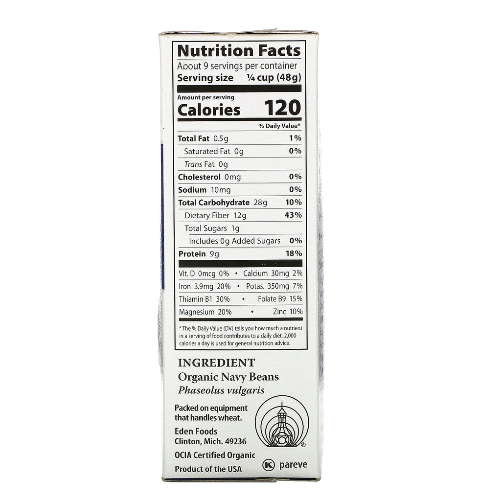 Eden Foods, Frijoles blancos, 16 oz (454 g)