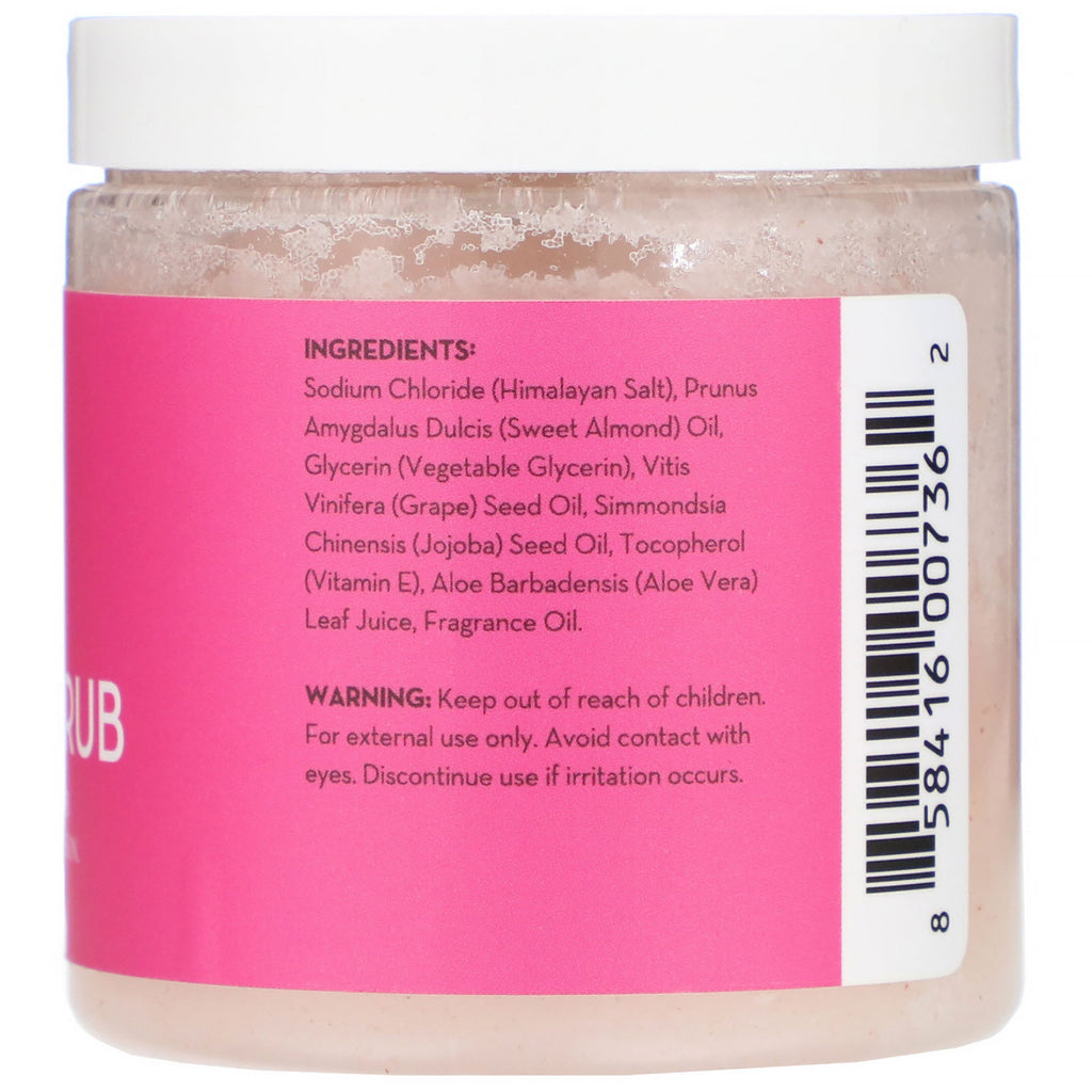 Pure Body Naturals, Exfoliante con sal rosa del Himalaya, 12 oz (340 g)