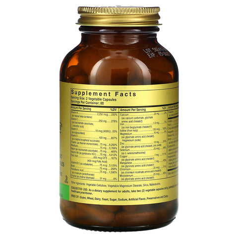 Solgar, Fórmula V, VM-75, Múltiples vitaminas con minerales quelados, 120 cápsulas vegetales