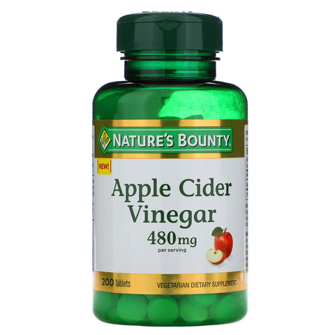 Nature's Bounty, Apple Cider Vinegar, 480 mg, 200 Tablets