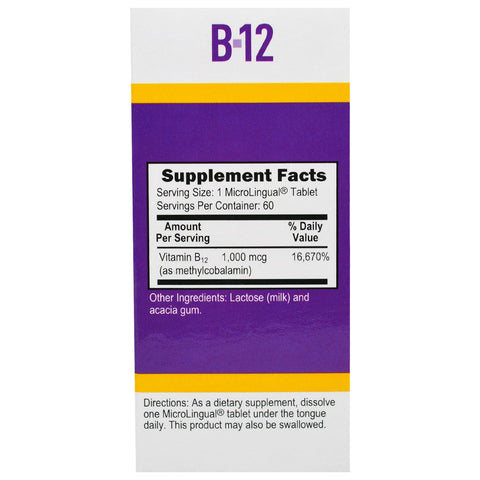 Superior Source, Methylcobalamin B-12, 1000 mcg, 60 tabletter