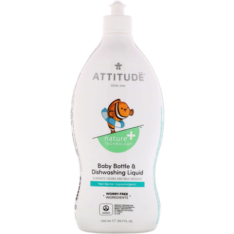 ATTITUDE, Little One, Baby Bottle & Dishwashing Liquid, Pear Nectar, 23.7 fl oz (700 ml)