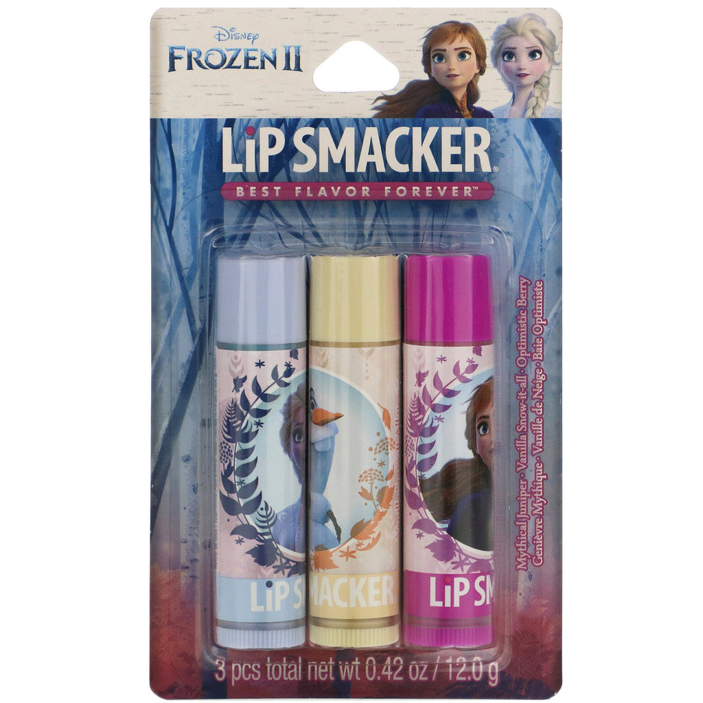 Lip Smacker, Frozen II, Lip Balm, Trio Pack, 3 stykker, 0,42 oz (12,0 g)