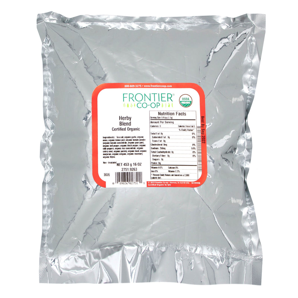 Frontier Natural Products, Mezcla de hierbas certificada, 16 oz (453 g)