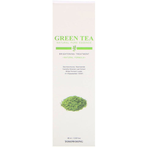 Tosowoong, Esencia pura natural de té verde, tratamiento iluminador, 2,02 fl oz (60 ml)