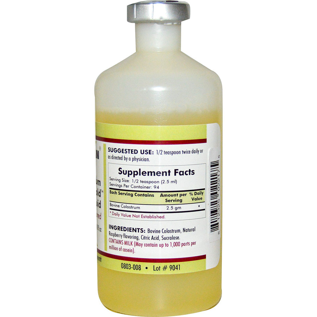 Kirkman Labs, Colostrum Gold Liquid, aromatiseret, 8 fl oz (237 ml)