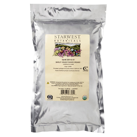 Starwest Botanicals, Barley Grass Powder, , 1 lb (453.6 g)
