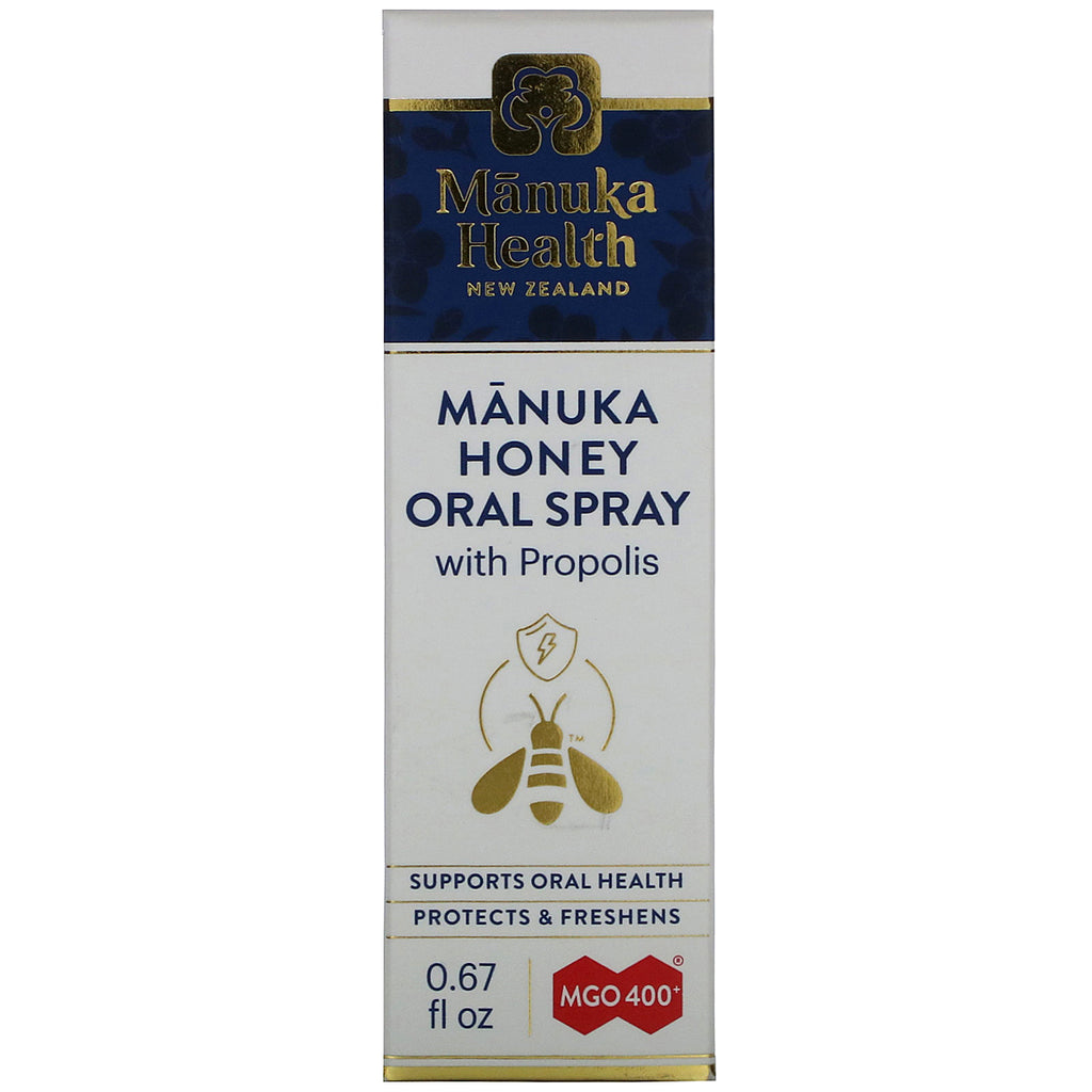 Manuka Health, Spray bucal de miel de Manuka con propóleo, 0,67 onzas líquidas