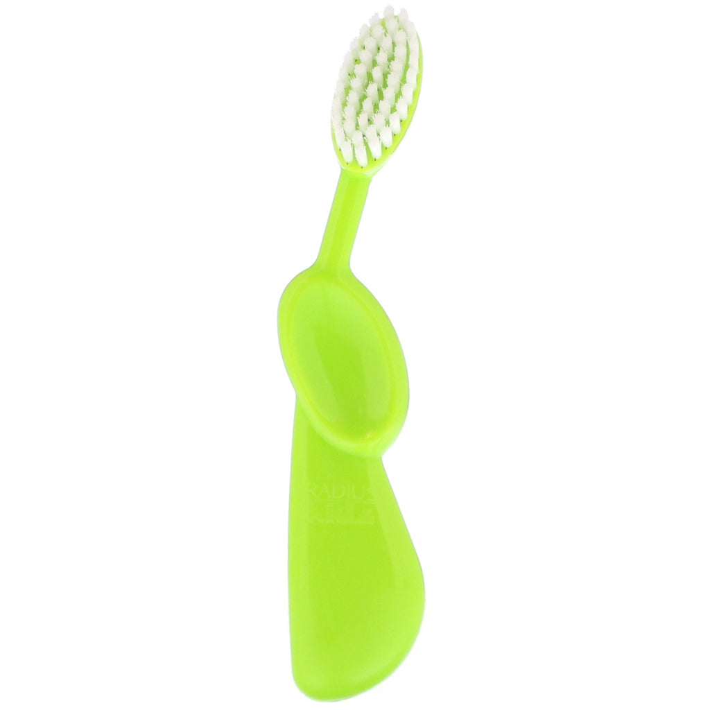 RADIUS, Kids Brush, 6 Years +, Extra Soft, Right Hand, Lime Green, 1 Toothbrush