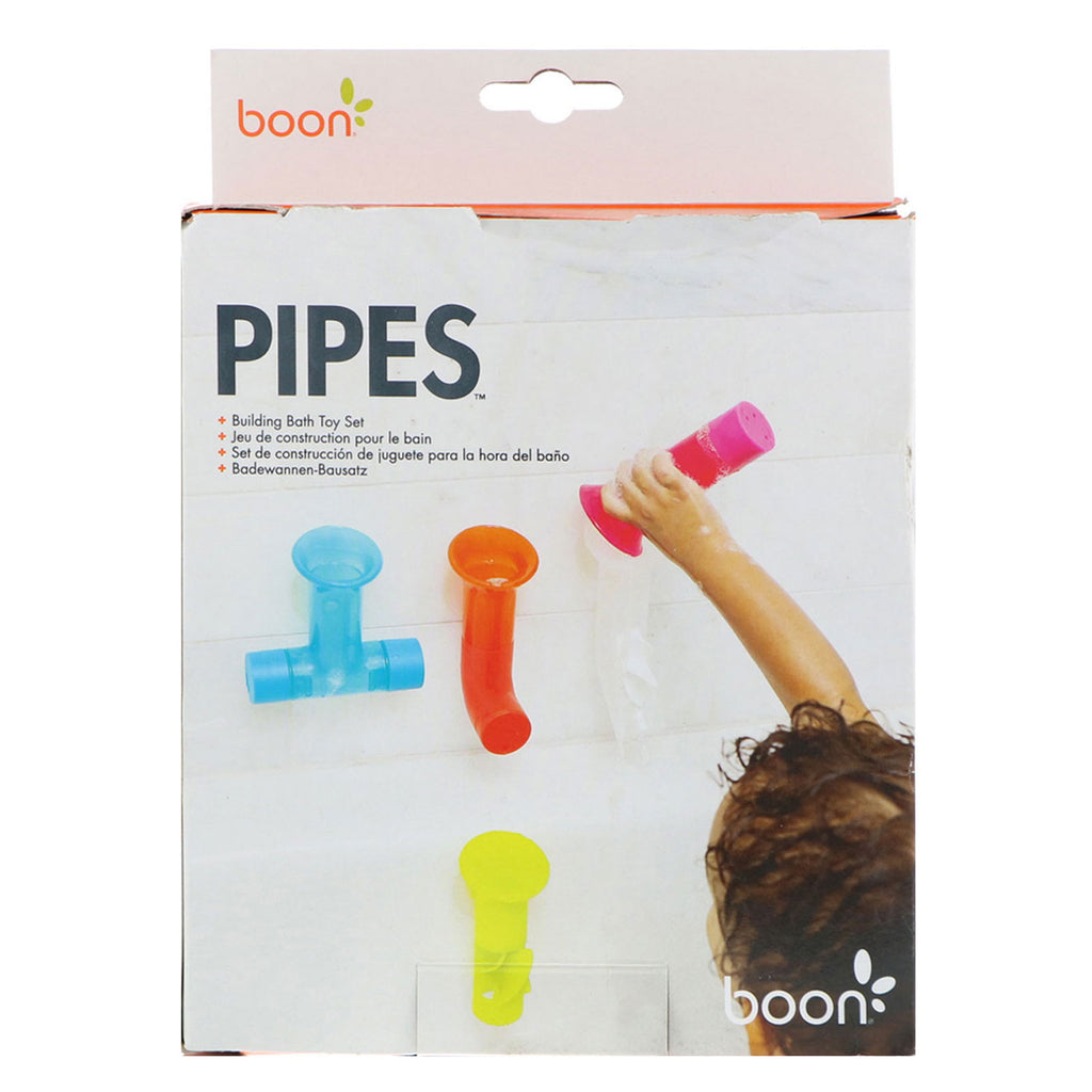 Boon, Pipes, juego de juguetes para el baño para construir, a partir de 12 meses, 5 juguetes para el baño