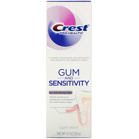 Crest, Pro Health, Gum & Sensitivity, Fluortandpasta, Soft Mint, 4,1 oz (116 g)