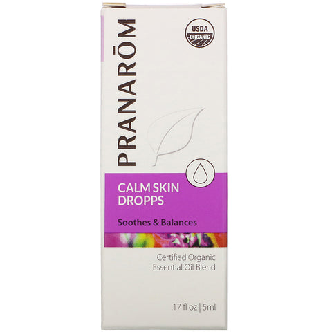 Pranarom, æterisk olie, Calm Skin Drops, 0,17 fl oz (5 ml)