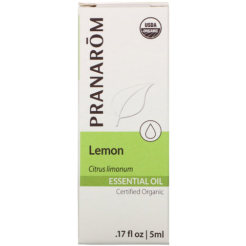 Pranarom, Aceite esencial, Limón, 0,17 fl oz (5 ml)