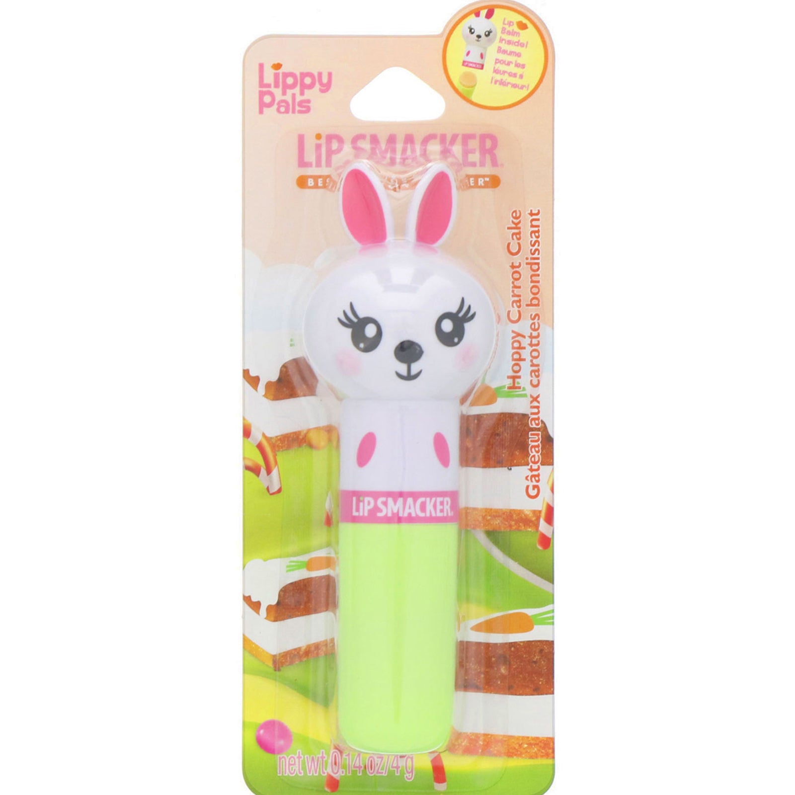 Lip Smacker, Lippy Pals Lip Balm, Bunny, Hoppy Carrot Cake, 0.14 oz (4 g)