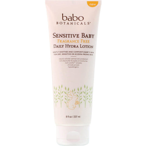 Babo Botanicals, Sensitive Baby, Daily Hydra Lotion, Fragrance Free, 8 fl oz (237 ml)