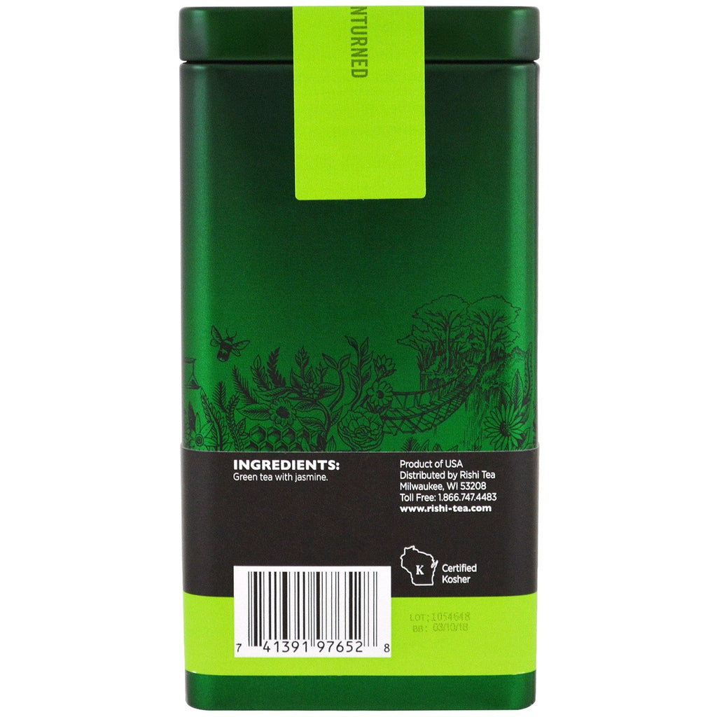 Rishi Tea, té verde de hojas sueltas, perlas de jazmín, 3 oz (85 g)