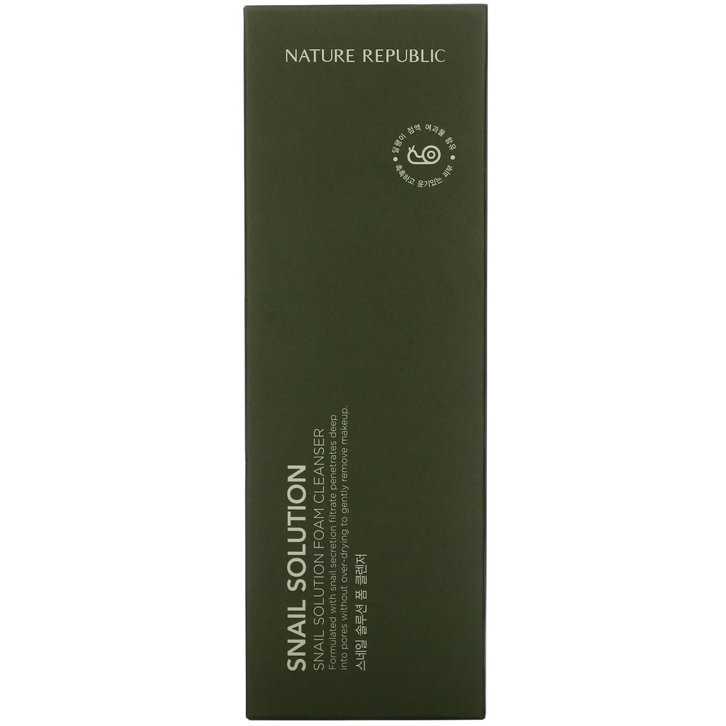 Nature Republic, Solución de caracol, Espuma limpiadora, 5,07 fl oz (150 ml)