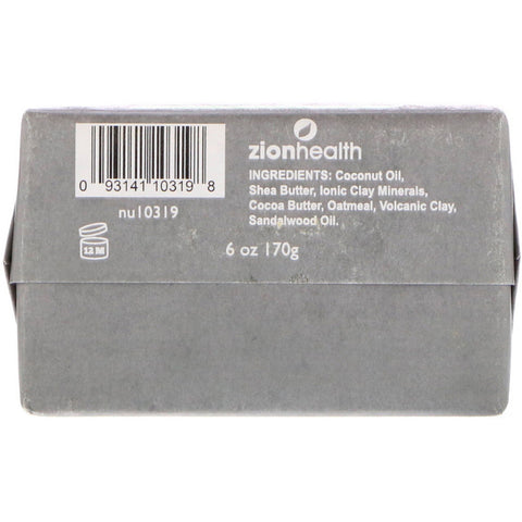Zion Health, Jabón de arcilla antigua, sándalo, 6 oz (170 g)