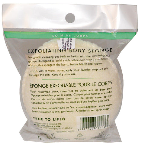 Earth Therapeutics, Esponja corporal exfoliante, 1 esponja