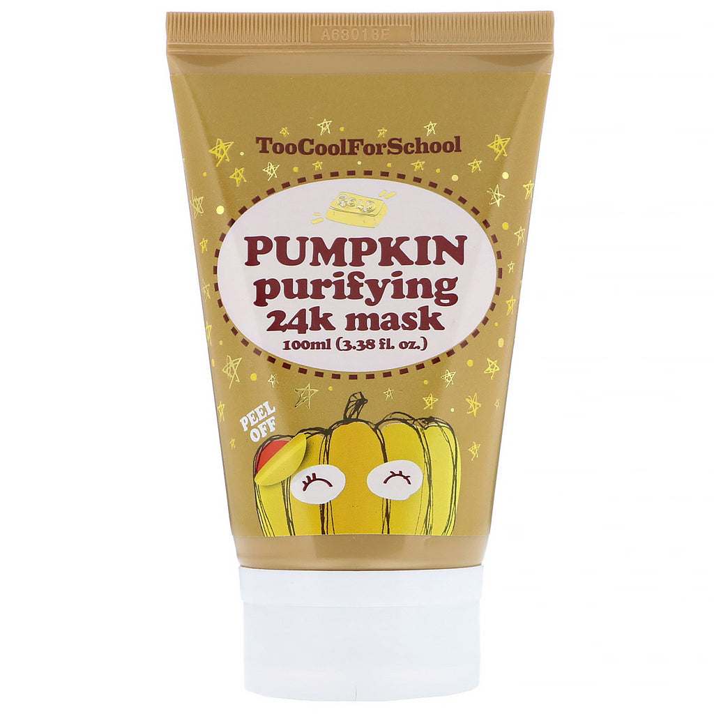 Too Cool for School, Pumpkin Purifying 24K Mask, 3.38 fl oz (100 ml)