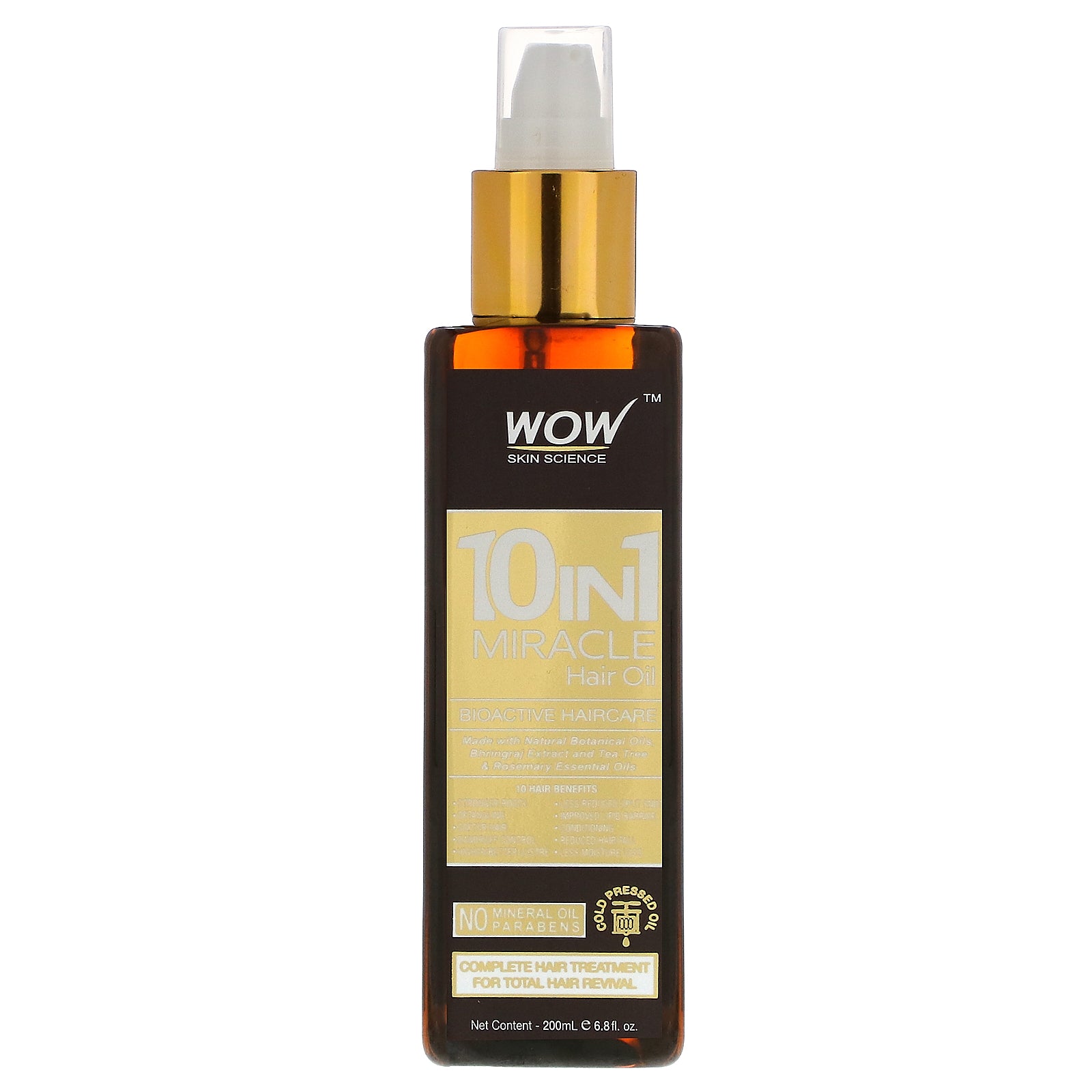 Wow Skin Science, 10 in 1 Miracle Hair Oil, 6.8 fl oz (200 ml)