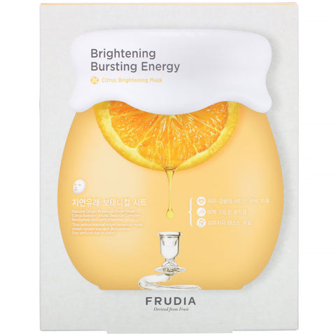 Frudia, Brightening Bursting Energy, Citrus Brightening Mask, 5 ark, 0,91 oz (27 ml) hver