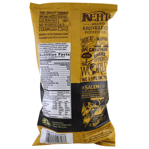 Kettle Foods, papas fritas, sal y pimienta recién molida, 5 oz (142 g)