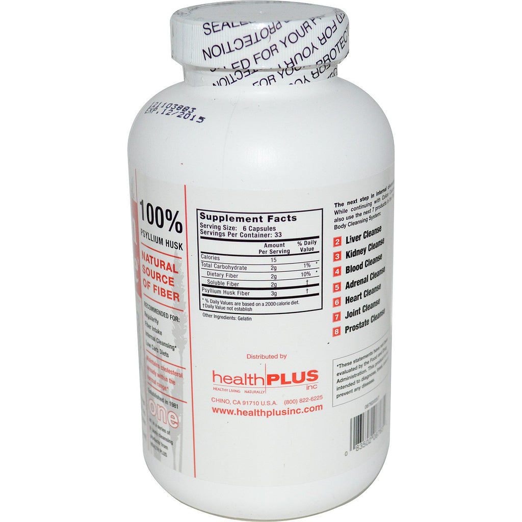 Health Plus, La limpieza de colon original, una, 625 mg, 200 cápsulas