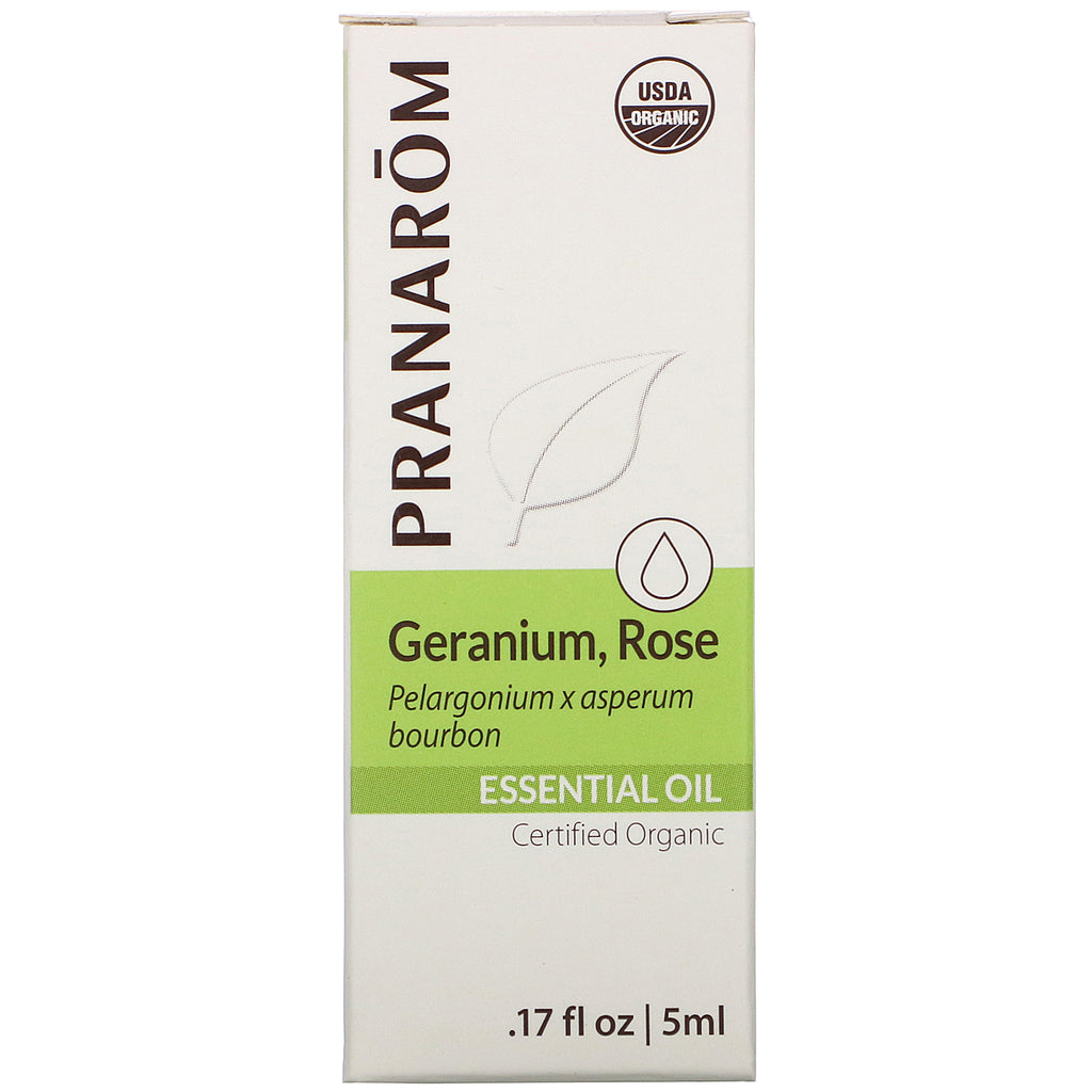 Pranarom, æterisk olie, geranium, rose, 0,17 fl oz (5 ml)