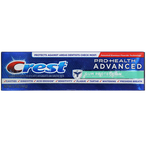 Crest, Pro Health, pasta dental avanzada con flúor, protección de las encías, 5,1 oz (144 g)