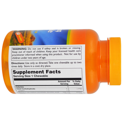Thompson, C500 mg masticable, sabor natural a naranja, 60 comprimidos masticables