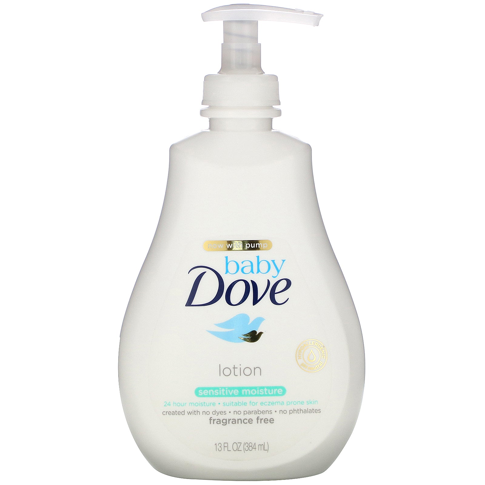 Dove, Baby, Sensitive Moisture Lotion, Fragrance Free, 13 fl oz (384 ml)