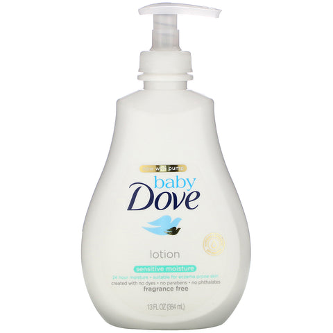 Dove, Baby, Sensitive Moisture Lotion, Fragrance Free, 13 fl oz (384 ml)