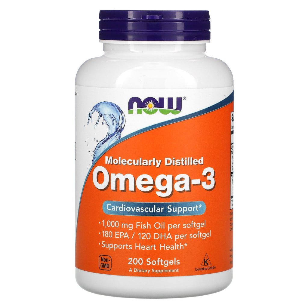 Now Foods, Molecularly Distilled Omega-3, 200 Softgels