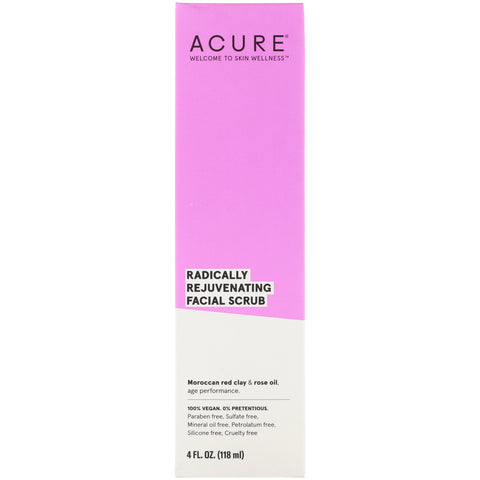 Acure, Exfoliante facial radicalmente rejuvenecedor, 4 fl oz (118 ml)