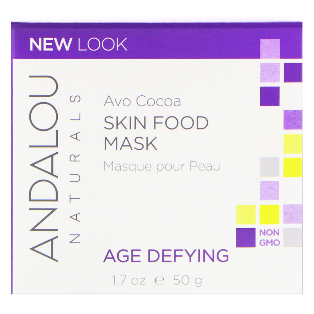 Andalou Naturals, Skin Food Beauty Mask, Avo Cocoa, Age Defying, 1,7 oz (50 g)