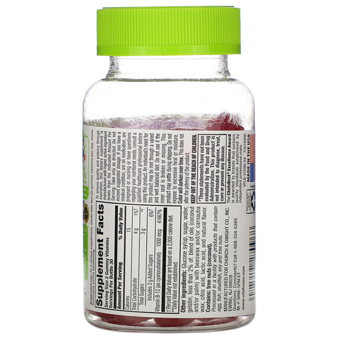 VitaFusion, B-12 gummiagtige vitaminer, energistøtte, naturlig hindbærsmag, 1.000 mcg, 60 gummier