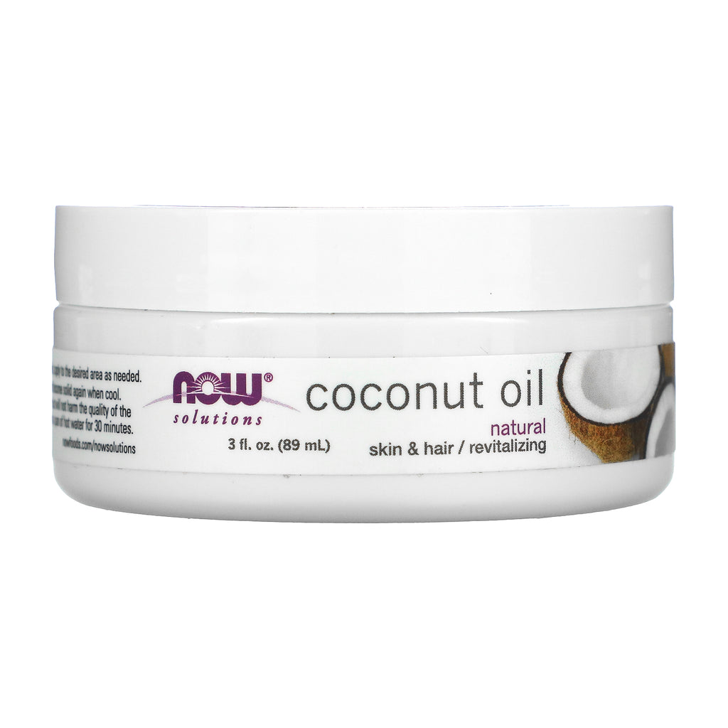 Now Foods, Solutions, Coconut Oil, Natural,  3 fl oz (89 ml)