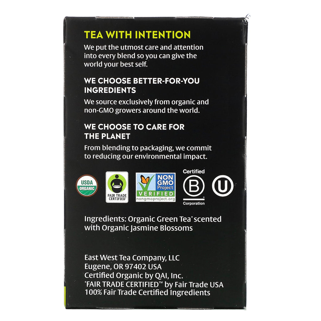 Choice Teas, té verde, verde jazmín, 16 bolsitas de té, 24 g (0,85 oz)