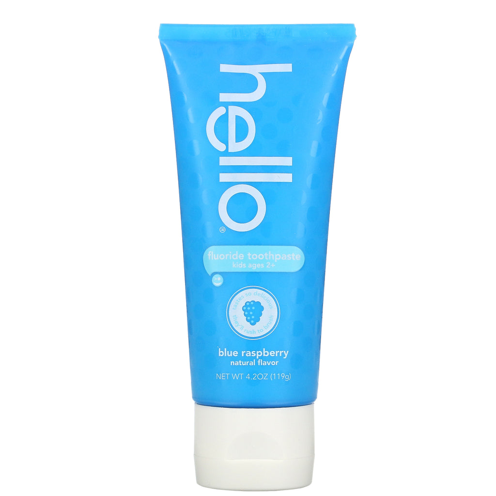 Hello, Kids, Fluoride Toothpaste, Blue Raspberry, 4.2 oz (119 g)